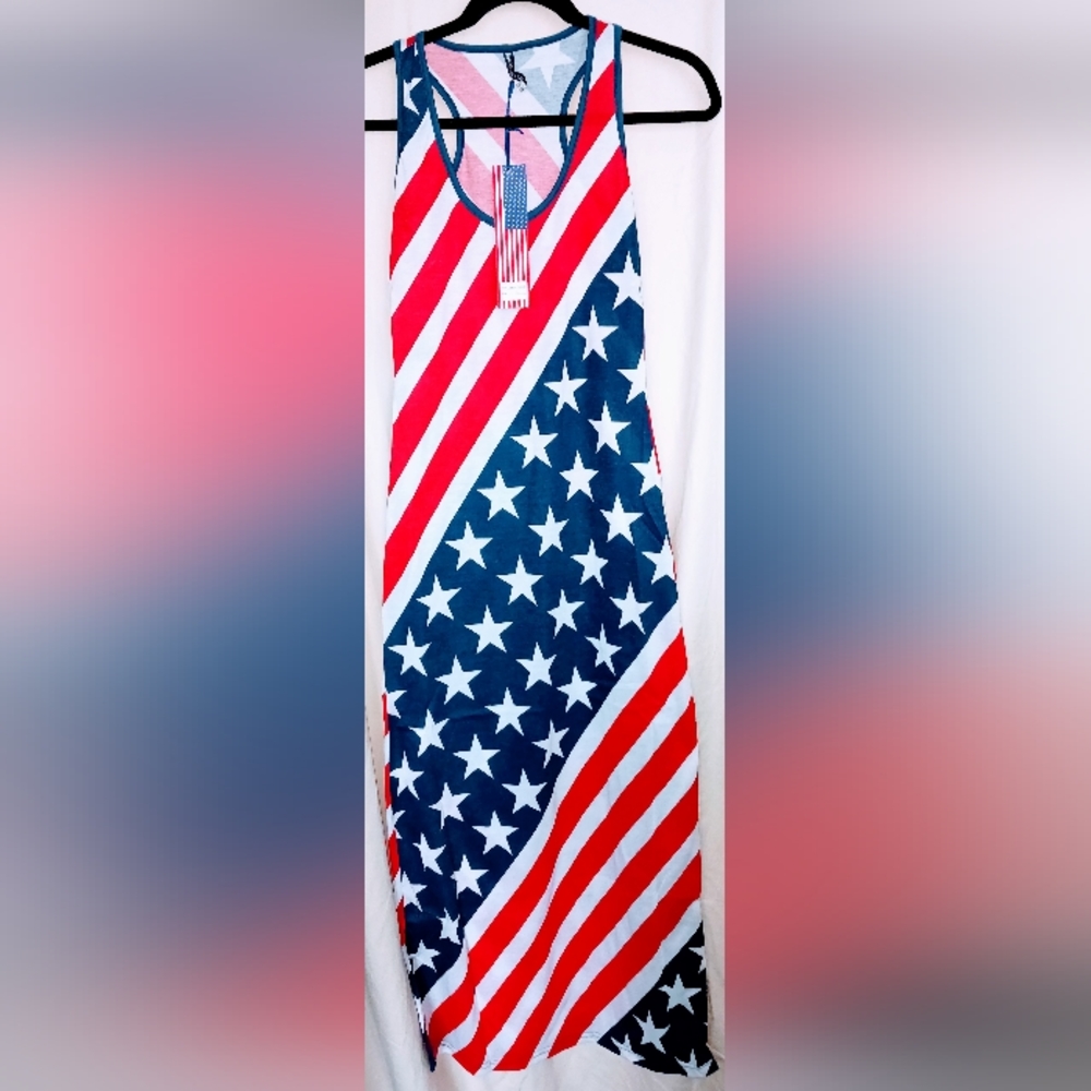 NWT - Red White Blue Dress by American Leisure Size S